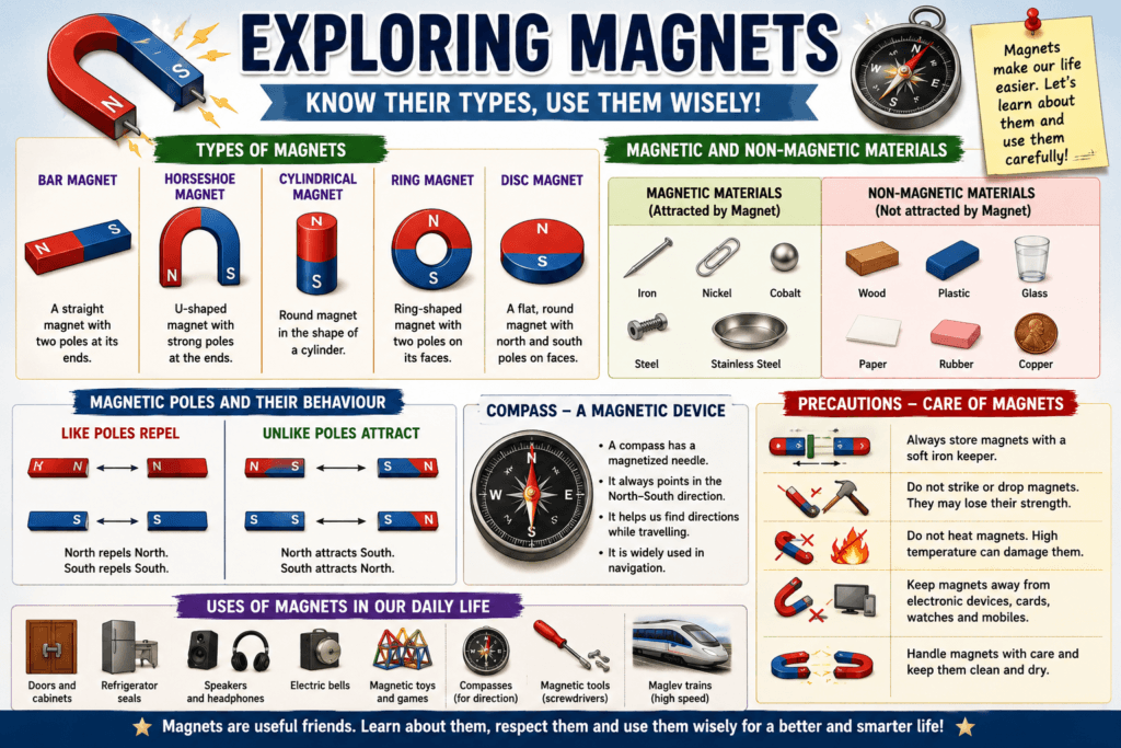 Exploring Magnets Class 6 Notes