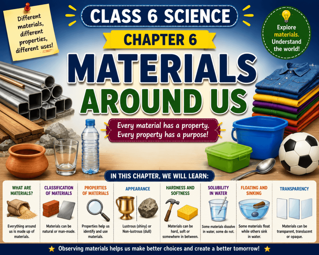 Materials Around Us Class 6 Notes