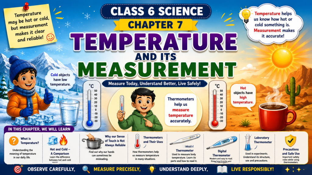 Temperature and Its Measurement Class 6 Notes