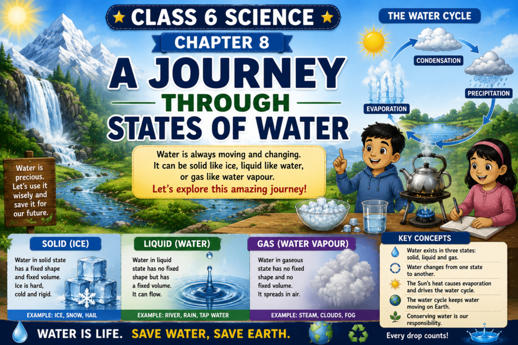 A Journey through States of Water Class 6 Notes