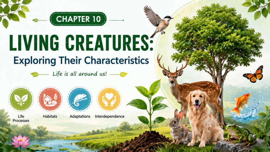 Living Creatures Exploring Their Characteristics Class 6 Worksheet